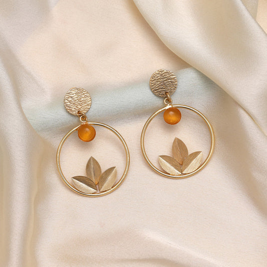 Sunlit Yellow Color Amrapali Earrings - Preyans.com