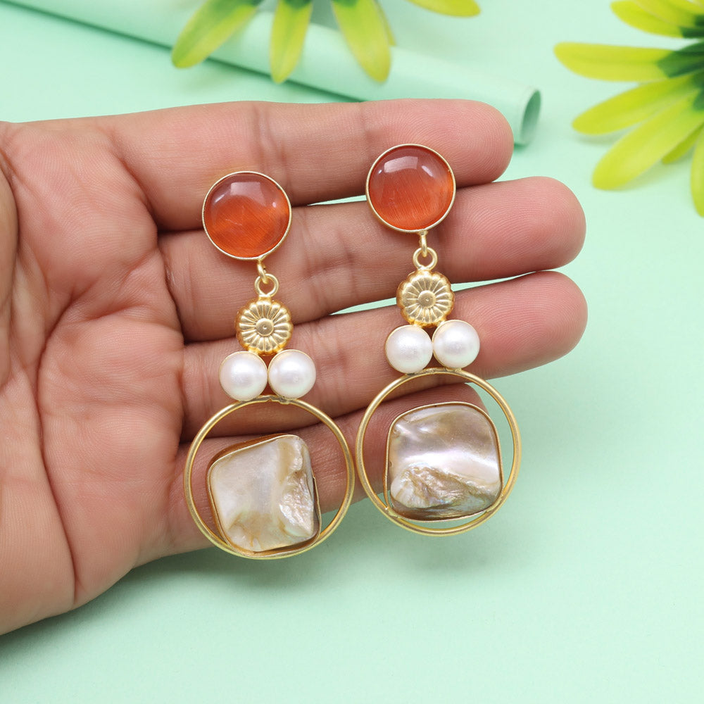 Coffee Brown Color Amrapali Earrings - Preyans.com