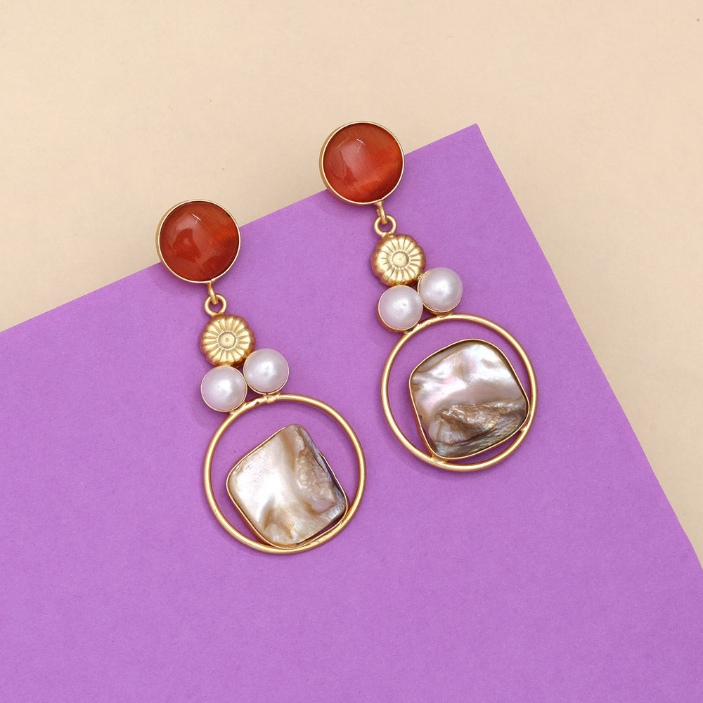 Coffee Brown Color Amrapali Earrings - Preyans.com