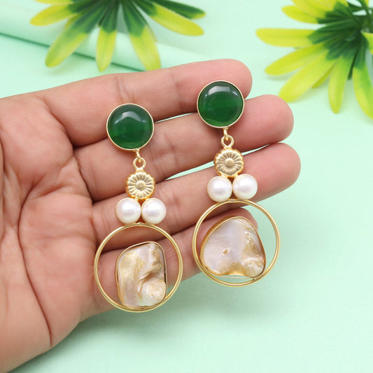 Garden Green Color Amrapali Earrings - Preyans.com