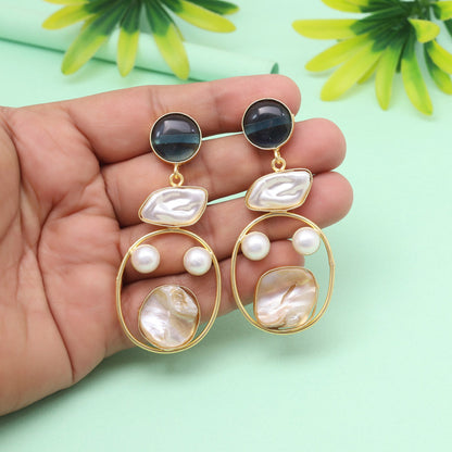 Cobalt Blue Color Amrapali Earrings - Preyans.com