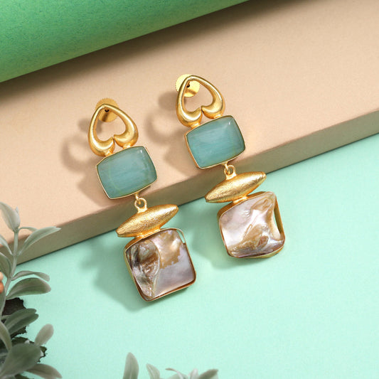 Soothing Sky Blue Color Amrapali Earrings - Preyans.com