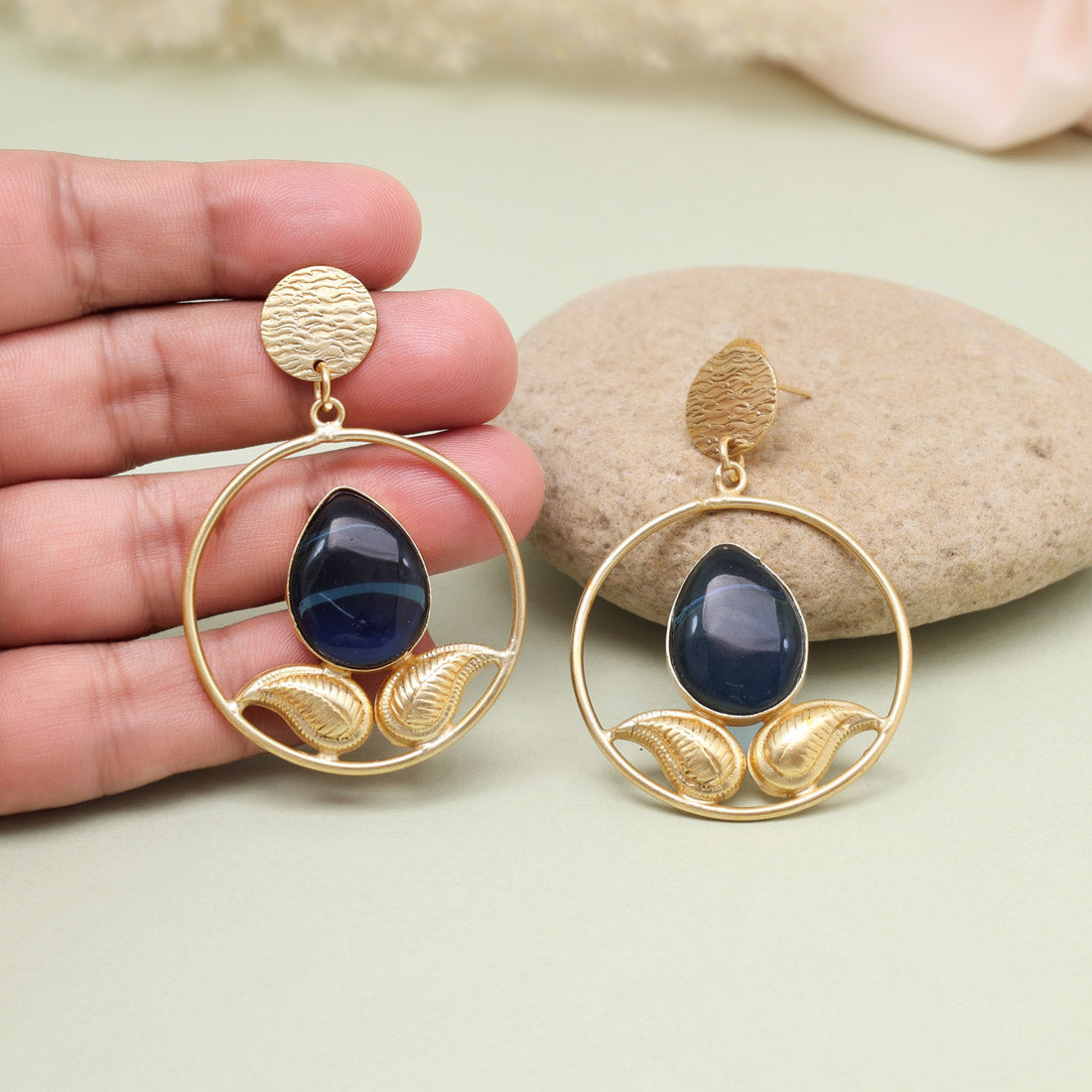 Calm Blue Color Amrapali Earrings - Preyans.com