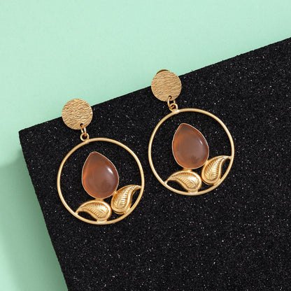 Bright Orange Color Amrapali Earrings - Preyans.com