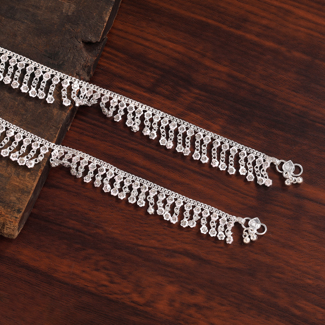 Silver Color Anklets (ANK1024SLV) - preyans.com