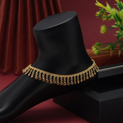 Gold Color Anklets (ANK1066GLD) - preyans.com