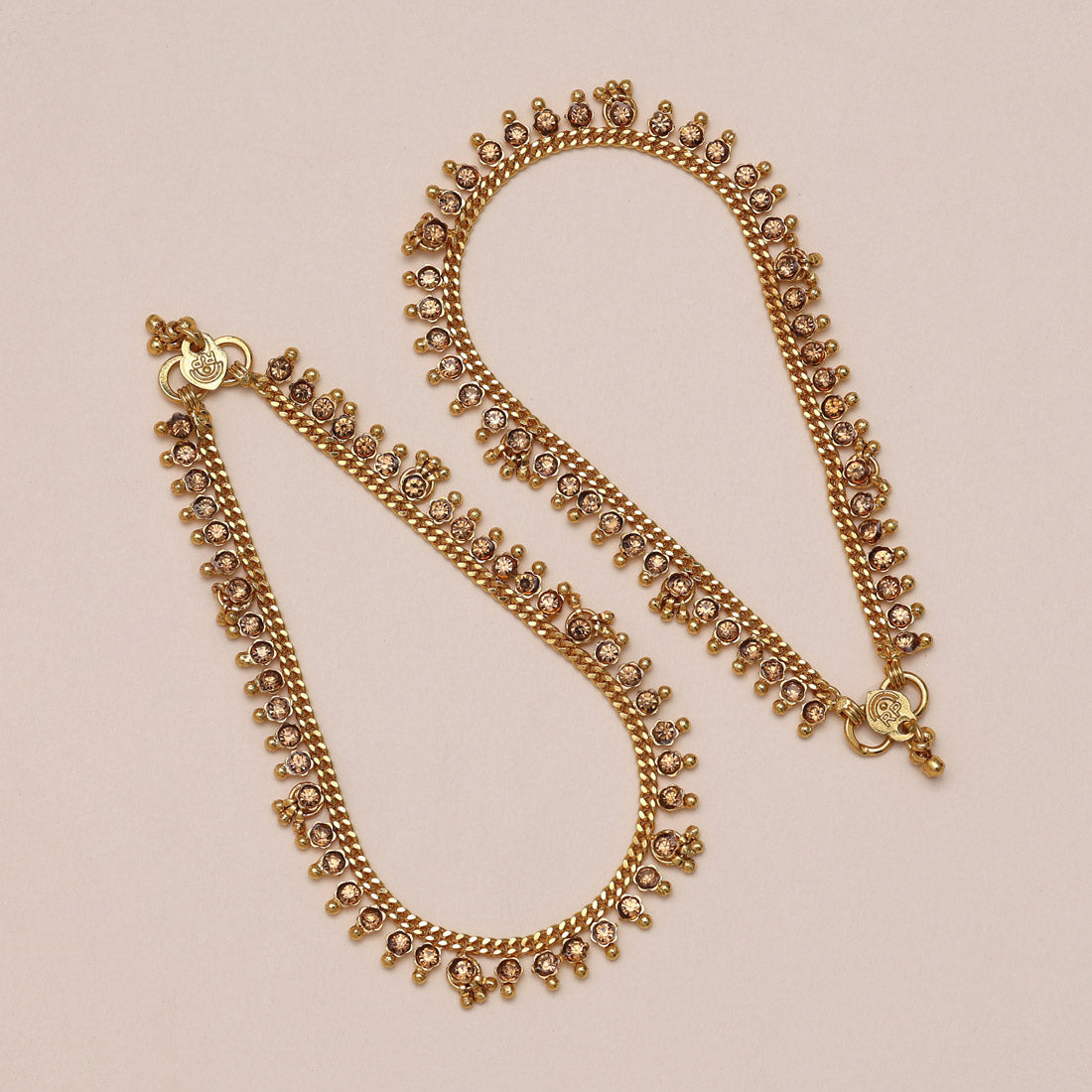 Gold Color Anklets (ANK1073GLD) - preyans.com