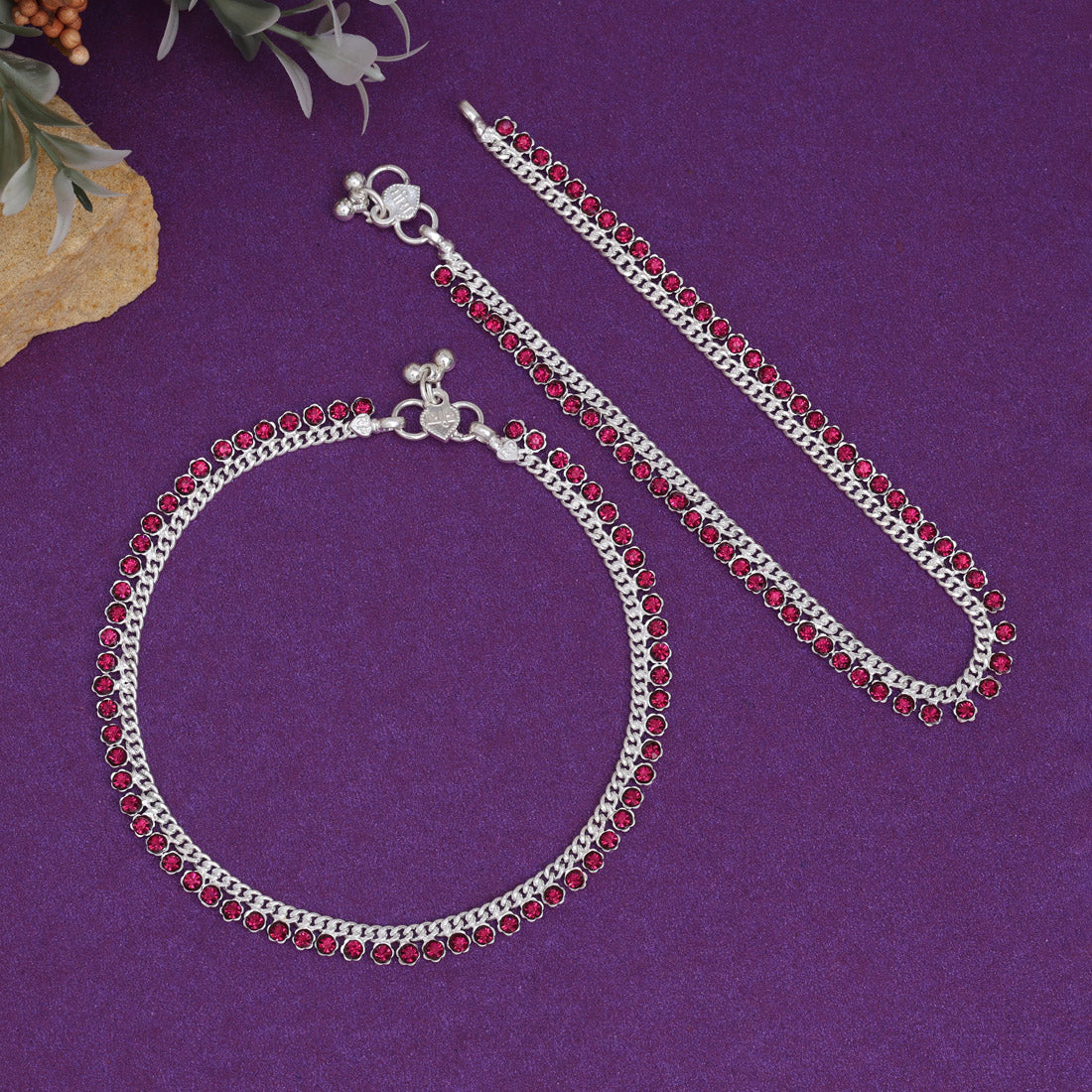 Rani Color Anklets (ANK1140RNI) - preyans.com