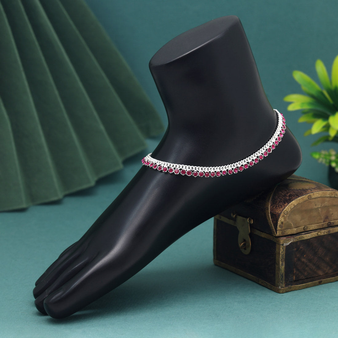 Rani Color Anklets (ANK1140RNI) - preyans.com