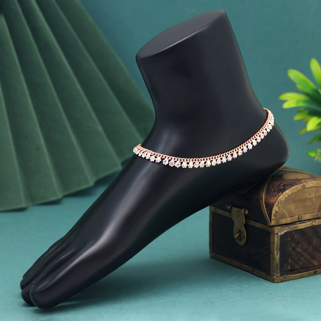 Rainblow Color Anklets (ANK1142RNW) - preyans.com