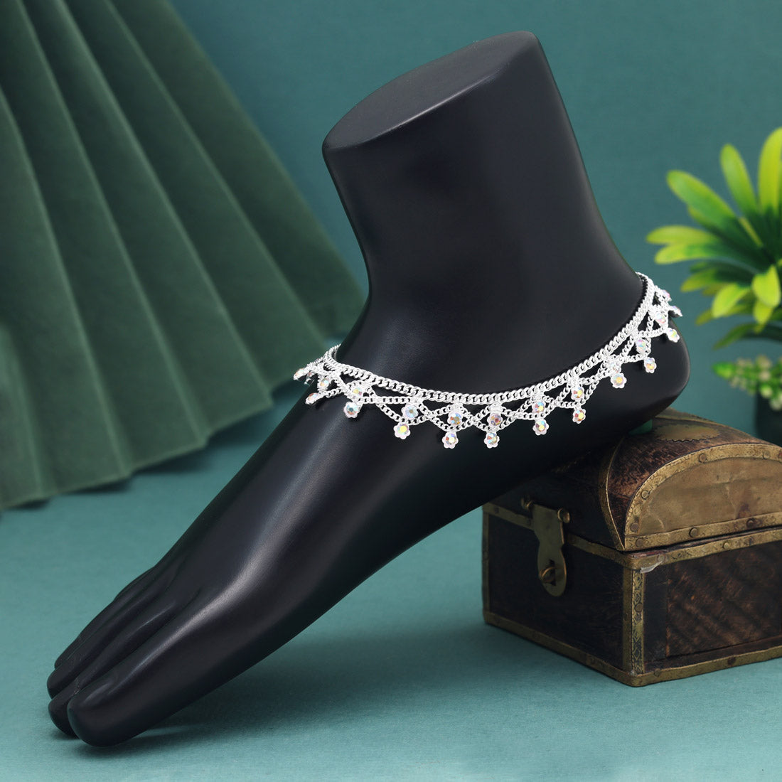 Rainblow Color Anklets (ANK1143RNW) - preyans.com