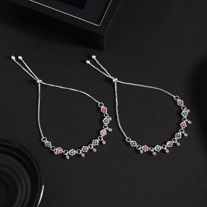 Multi Color Meena Work Anklets (ANK1183MLT) - Preyans.com