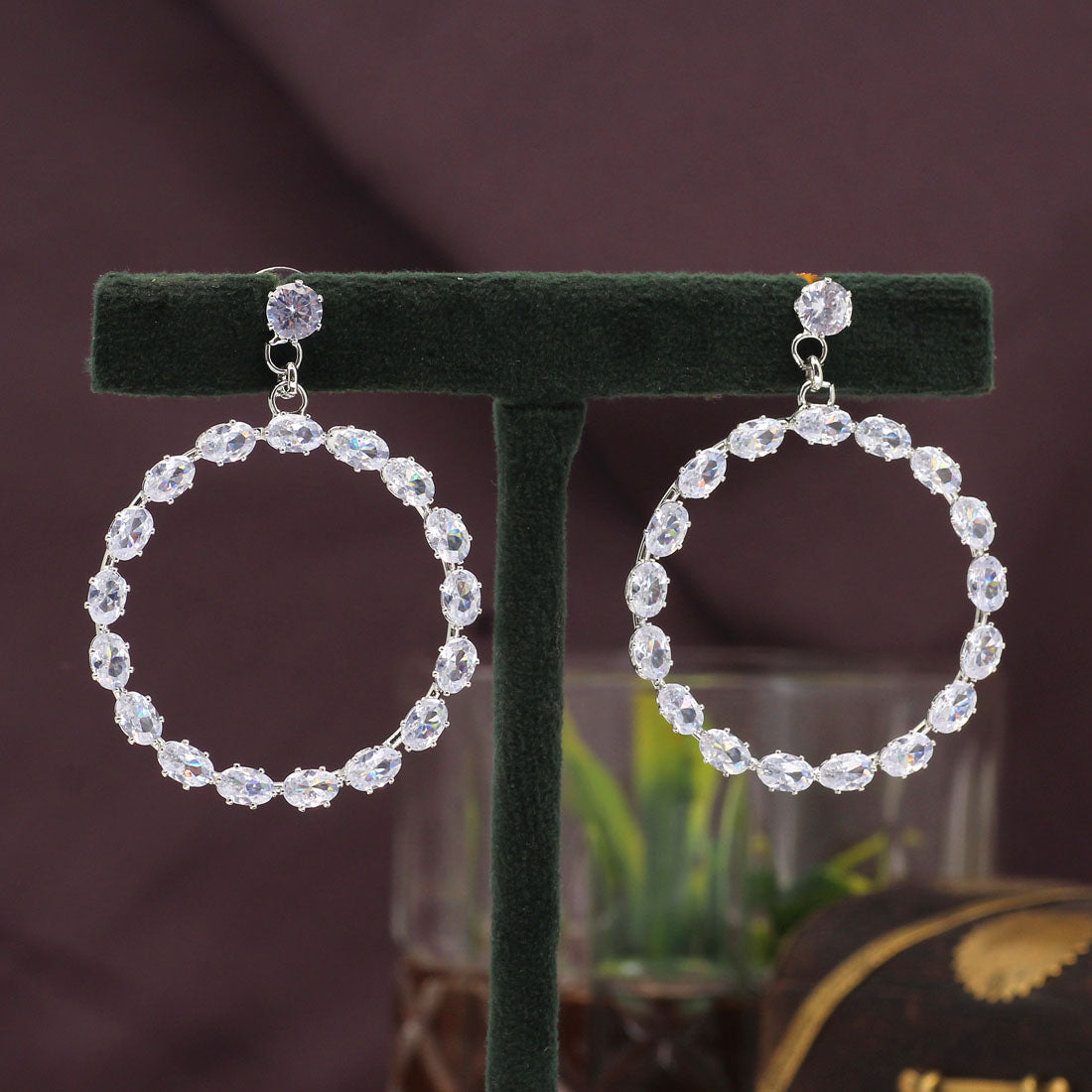 White Color Antique Earrings (ANTE1645WHT) - preyans.com