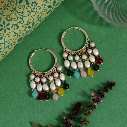 Multi Color Antique Earrings (ANTE1753MLT) - Preyans.com