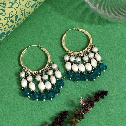 Rama Green Color Antique Earrings (ANTE1753RGRN) - Preyans.com