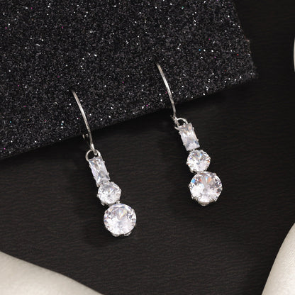 Radiant Silver Color Antique Stone Earrings With Timeless Victorian Influence - Preyans.com