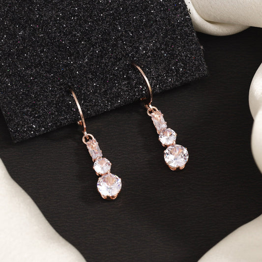 Elegant White Color Antique Stone Earrings With Delicate Vintage-Inspired Detailing - Preyans.com