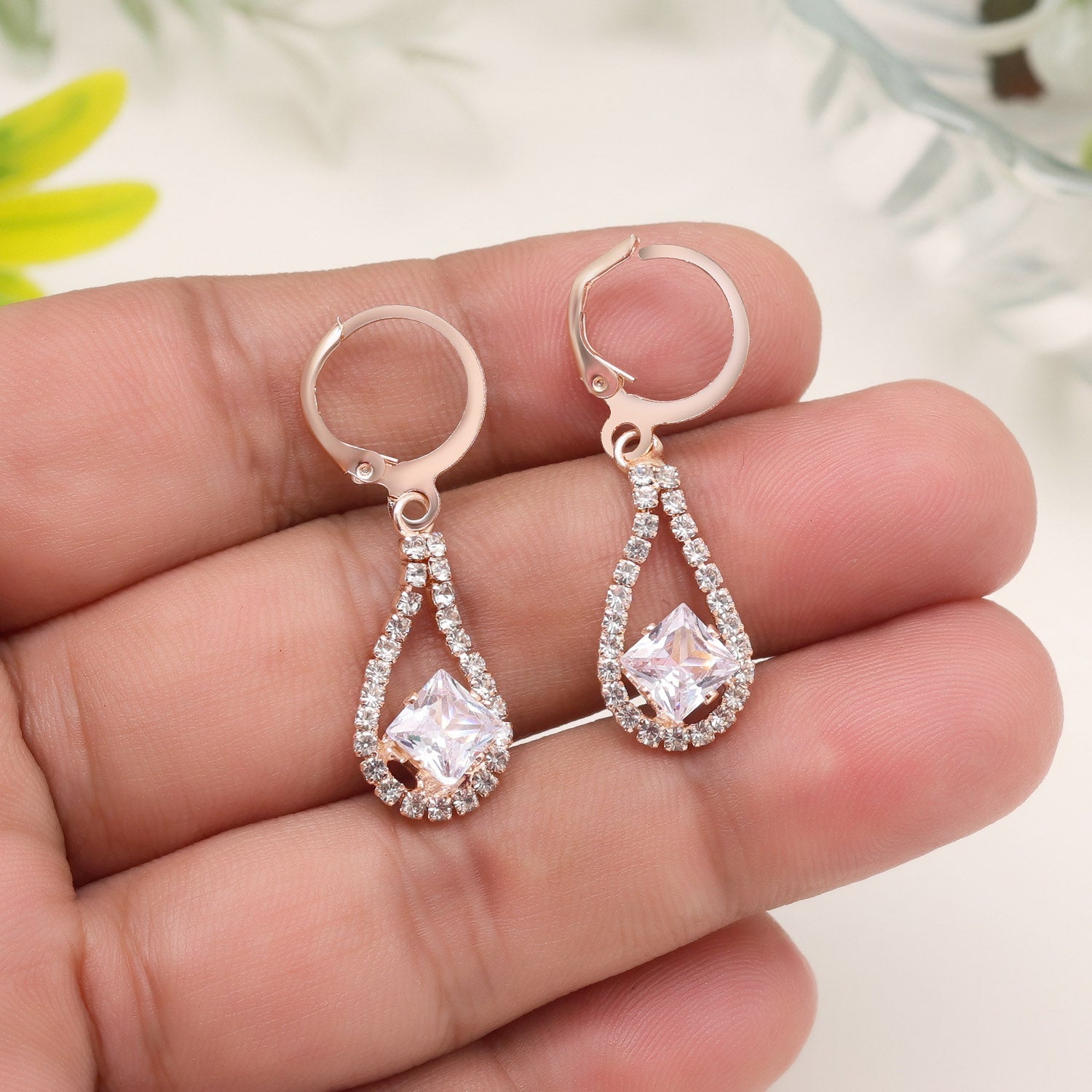 Graceful Charm In White Color Antique Stone Earrings For Every Occasion - Preyans.com