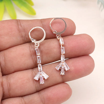 Classic Allure In White Color Antique Stone Earrings For Formal Events - Preyans.com