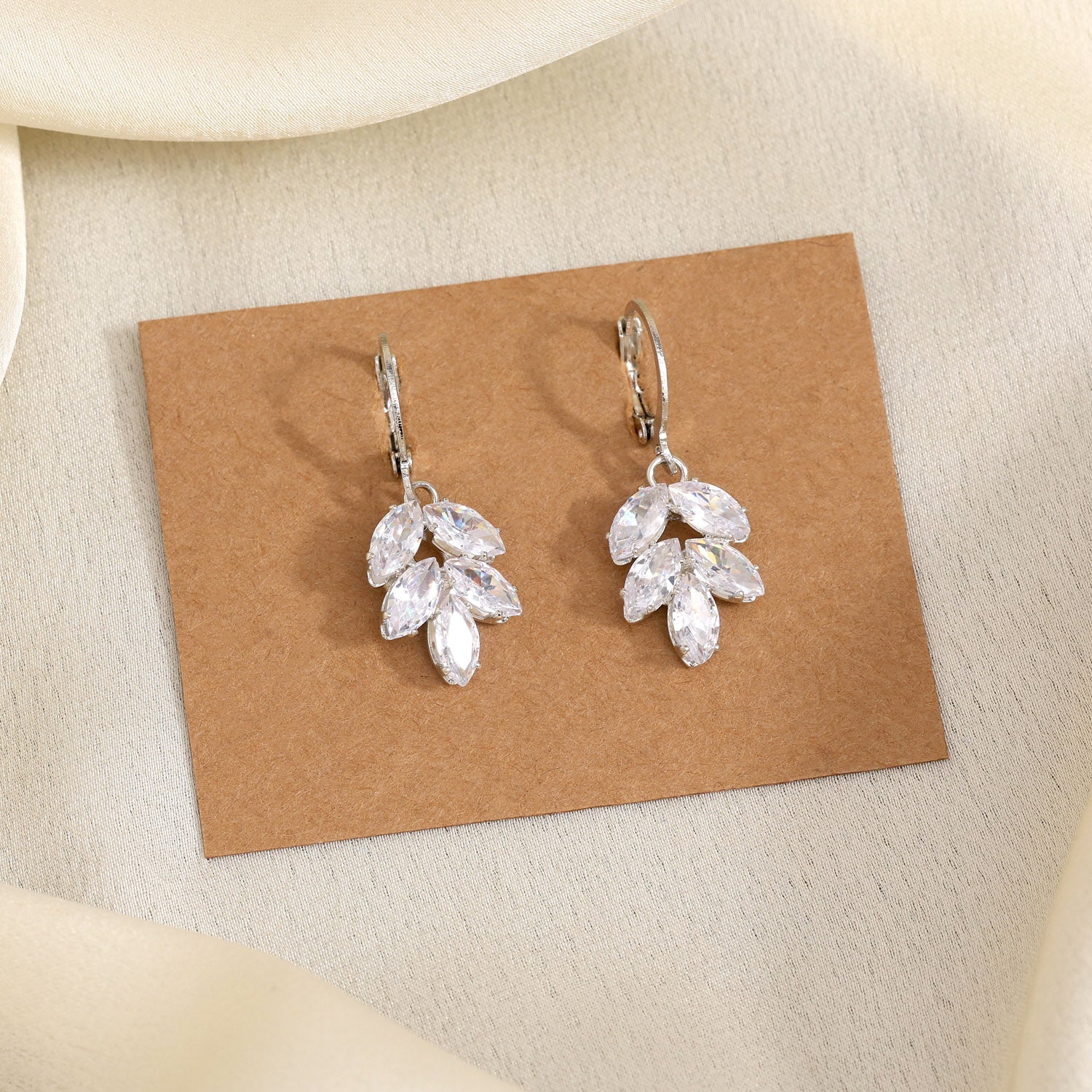Step Into Elegance With Silver Color Antique Stone Earrings Today - Preyans.com