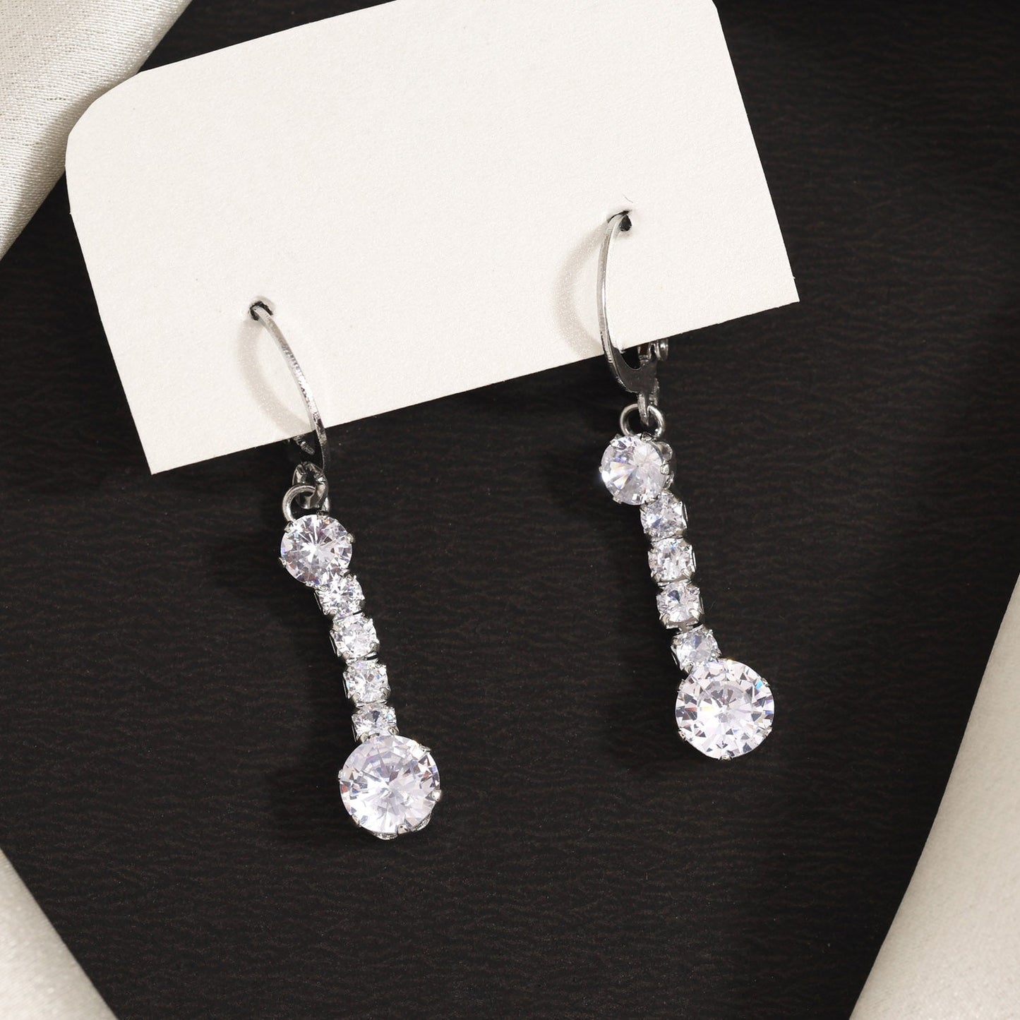 Romantic Charm In Silver Color Antique Stone Earrings With Delicate Finish - Preyans.com