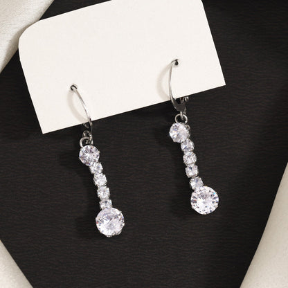 Romantic Charm In Silver Color Antique Stone Earrings With Delicate Finish - Preyans.com