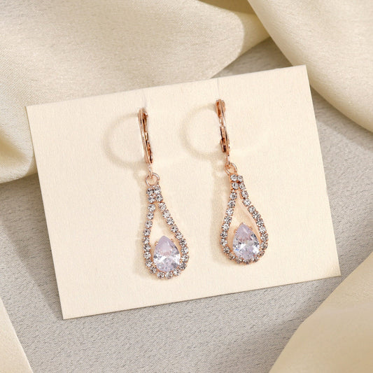 White Color Antique Stone Earrings With A Touch Of Noble Sophistication - Preyans.com