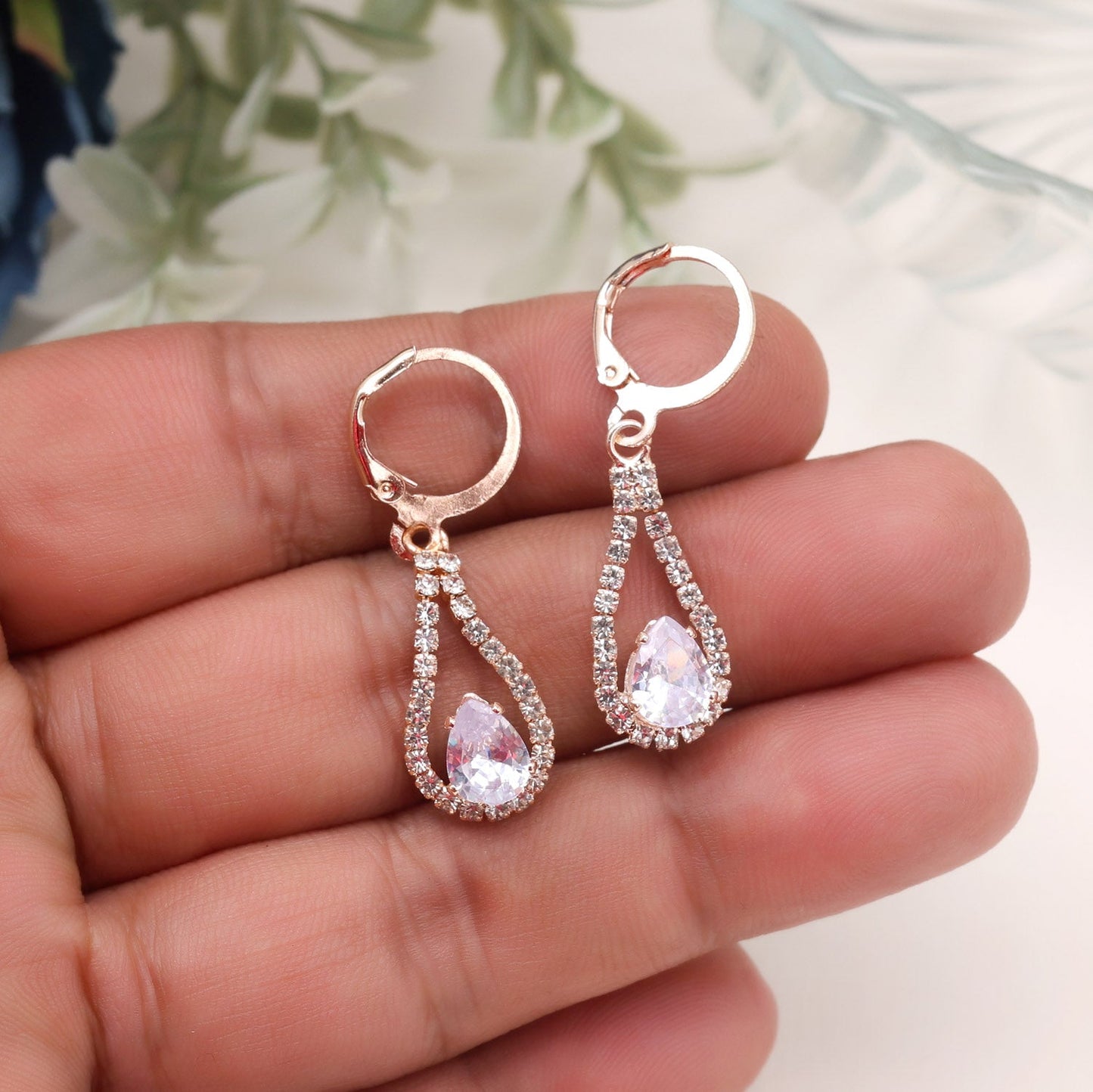 White Color Antique Stone Earrings With A Touch Of Noble Sophistication - Preyans.com