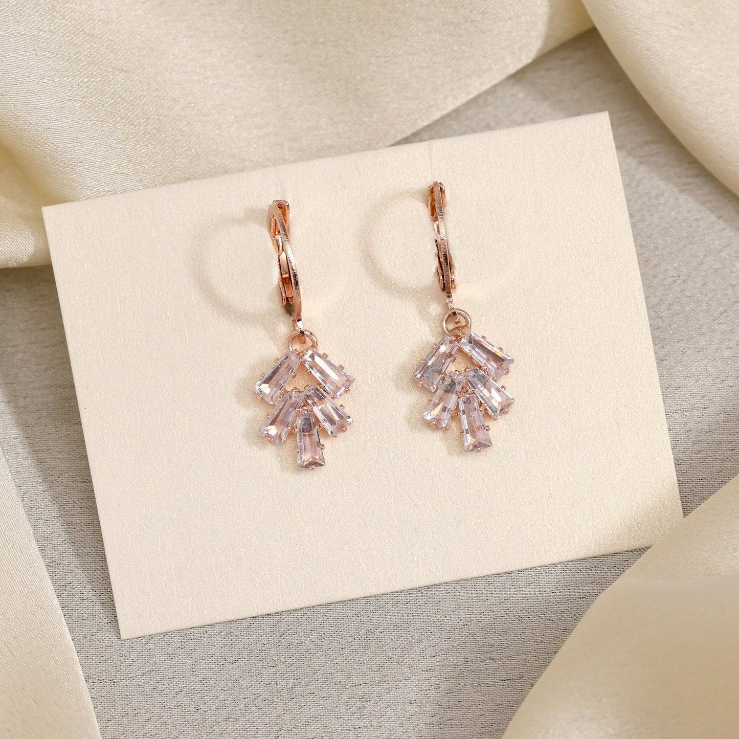 Handcrafted White Color Antique Stone Earrings With Subtle Vintage Texture - Preyans.com