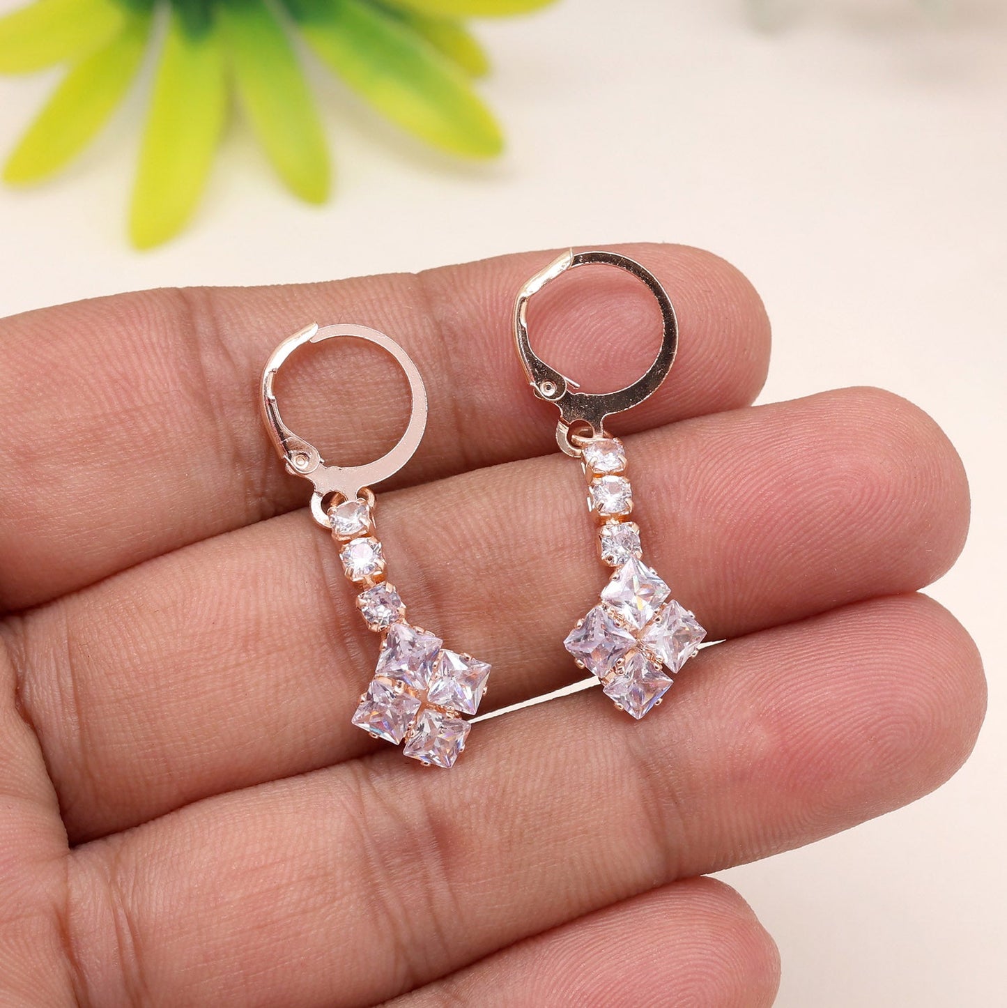 Dazzling Vintage Look With White Color Antique Stone Earrings For Parties - Preyans.com
