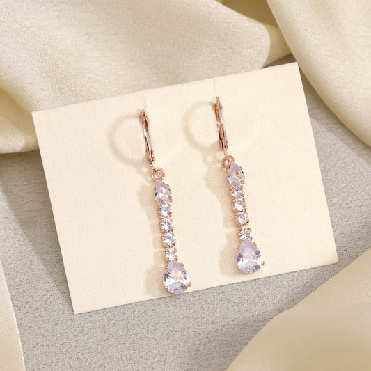 Elegant And Timeless White Color Antique Stone Earrings For Bridesmaids - Preyans.com