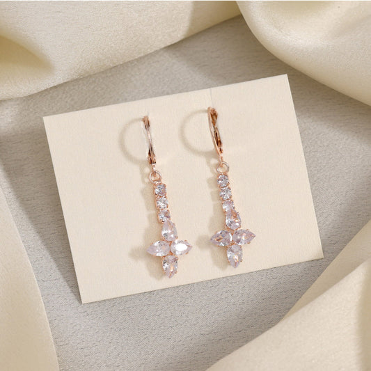 Embrace The Past With White Color Antique Stone Earrings In Vintage Design - Preyans.com