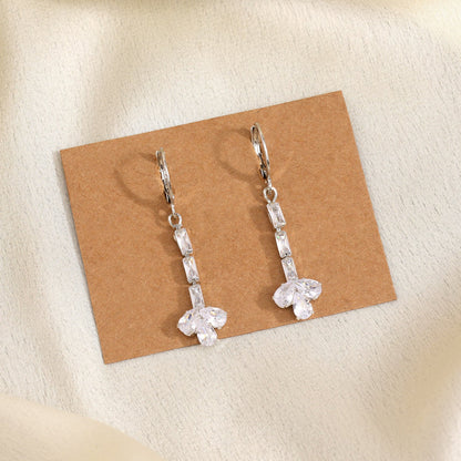 Silver Color Antique Stone Earrings Featuring Historic Design Inspirations - Preyans.com