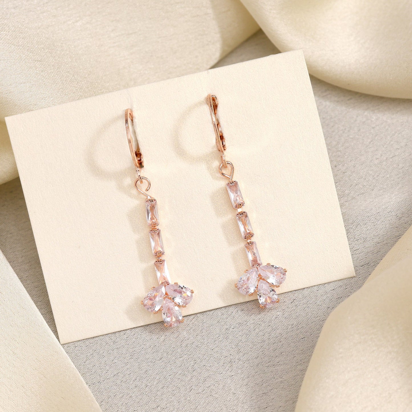 White Color Antique Stone Earrings For Heritage-Inspired Evening Ensembles - Preyans.com