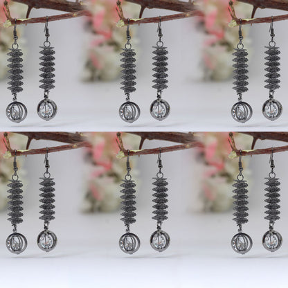 Black Color Antique Earrings Combo Of 6 Pairs (ANTE485CMB) - preyans.com