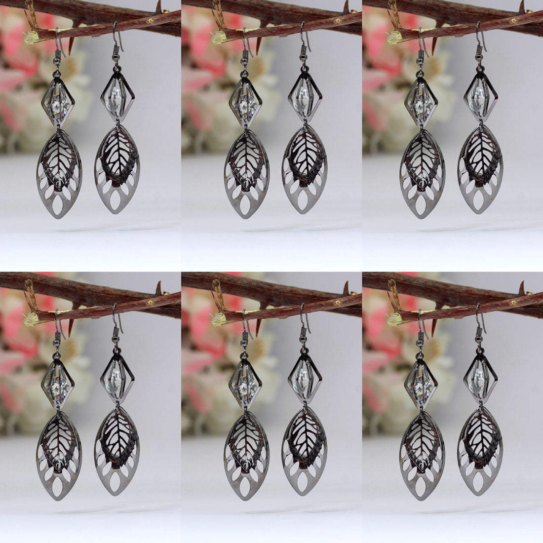 Black Color Antique Earrings Combo Of 6 Pairs (ANTE486CMB) - preyans.com