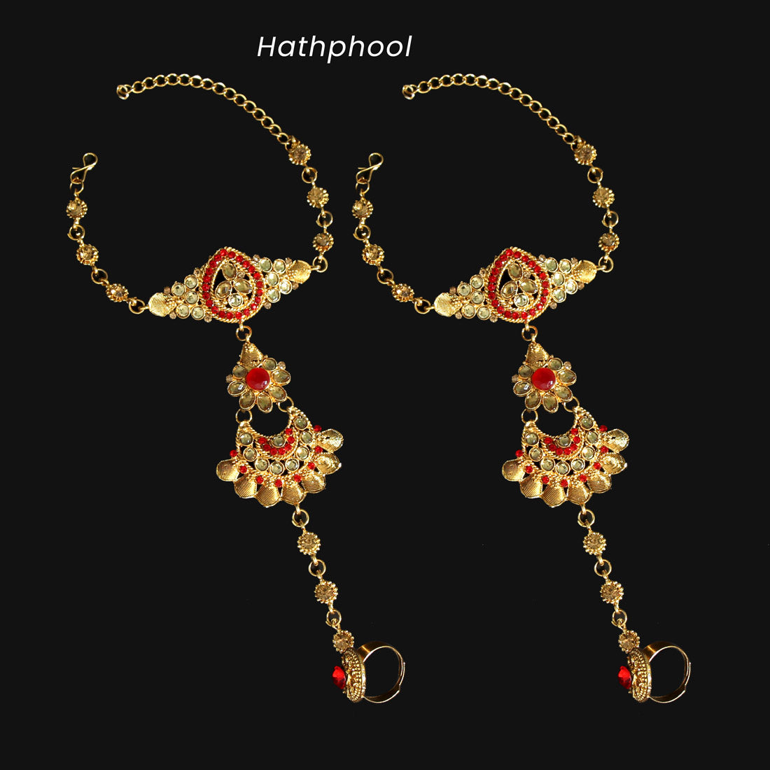 Red Color Kundan Bridal Set (BDL206RED) - preyans.com