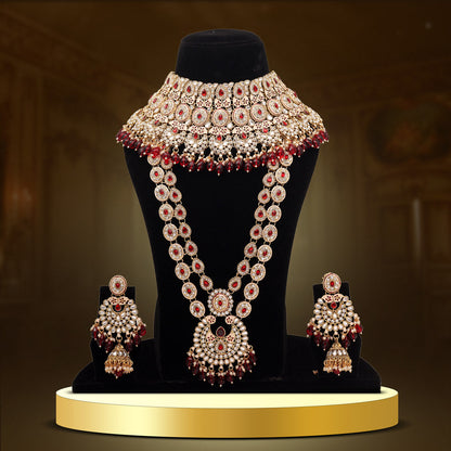 Maroon Color Kundan Dulhan Set (BDL249MRN) - Preyans.com