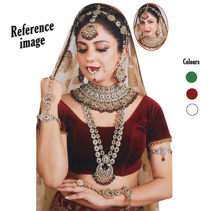 Maroon Color Kundan Dulhan Set (BDL249MRN) - Preyans.com