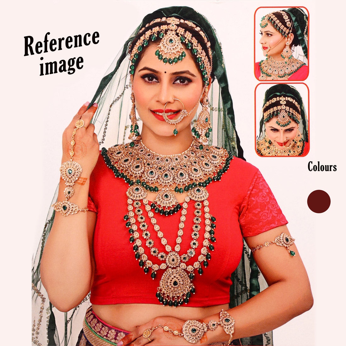 Maroon Color Kundan Dulhan Set (BDL273MRN) - Preyans.com