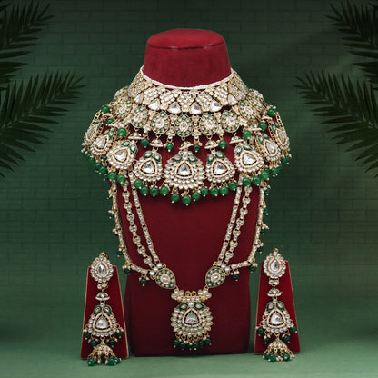 Green Color Kundan Dulhan Set (BDL275GRN) - Preyans.com