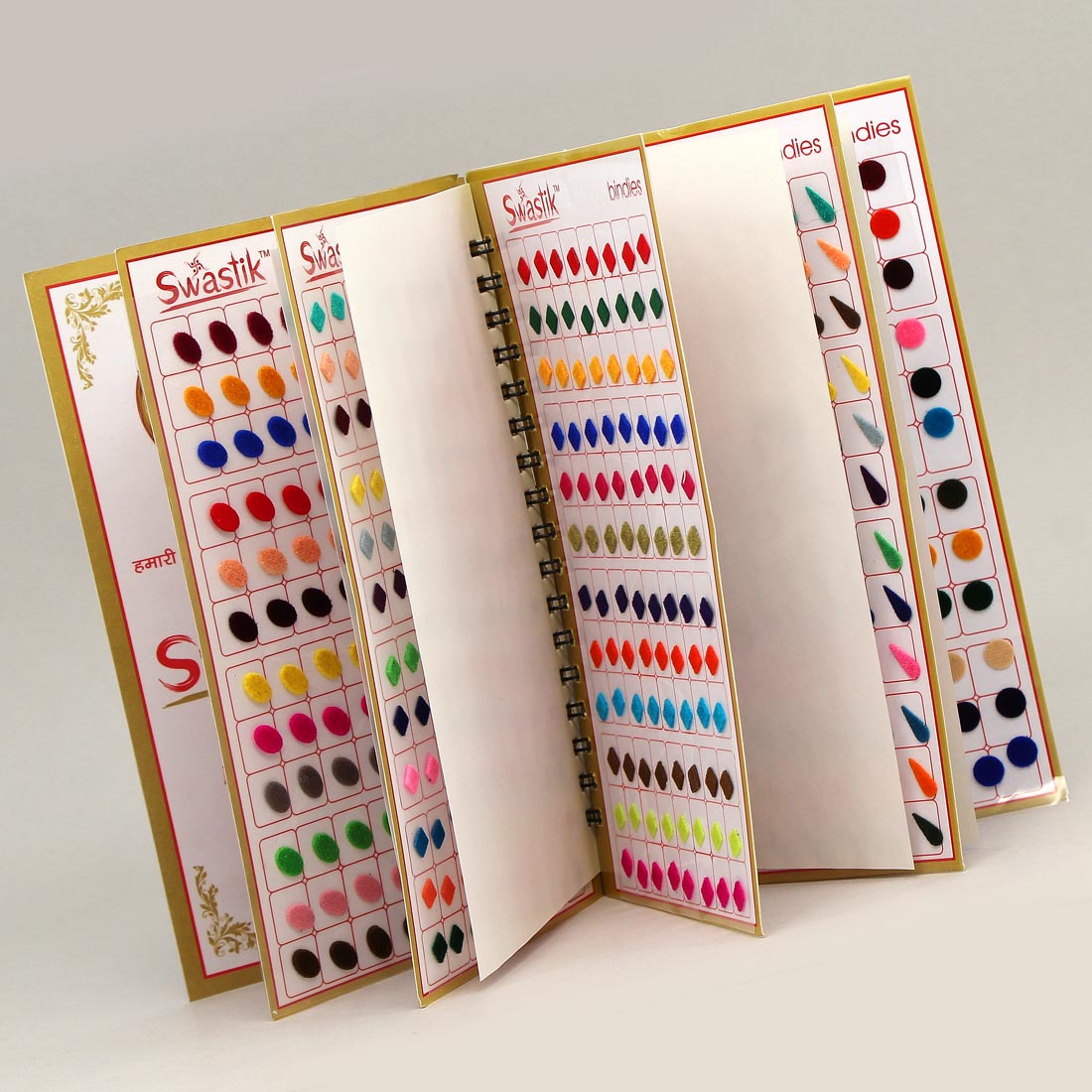 Multicolor Velvet Bindi Book For Women & Girls- Total Pieces- 960 (BND121CMB) - Preyans.com