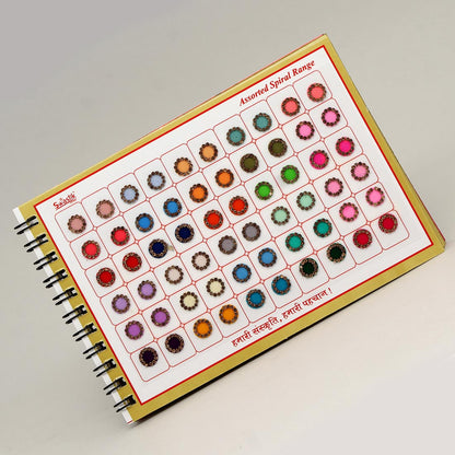 Multicolor Stone Bindi Book For Women & Girls- Total Pieces- 300 (BND124CMB) - Preyans.com