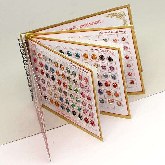 Multicolor Stone Bindi Book For Women & Girls- Total Pieces- 300 (BND124CMB) - Preyans.com