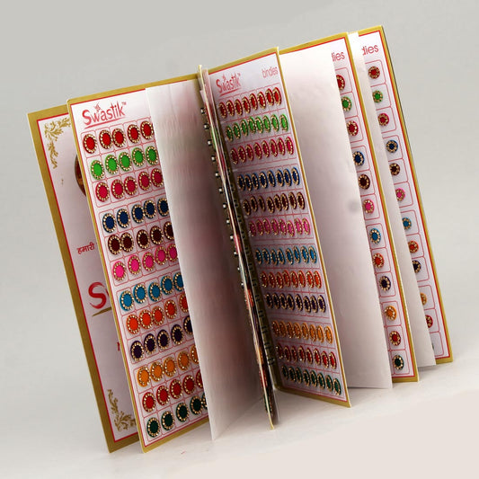 Multicolor Stone Bindi Book For Women & Girls- Total Pieces- 576(BND125CMB) - Preyans.com