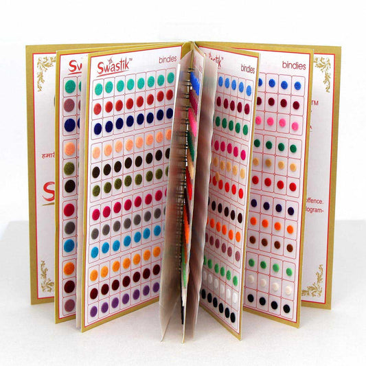 Assorted Color Velvet Bindi Book For Women & Girls- Total Pieces- 960 (BND145CMB) - preyans.com