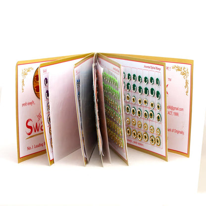 Multicolor Velvet Bindi Book For Women & Girls- Total Pieces- 600 (BND166CMB) - preyans.com