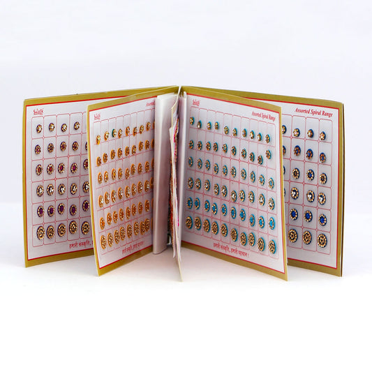 Assorted Color Velvet Bindi Book For Women & Girls- Total Pieces- 600 (BND182CMB) - preyans.com