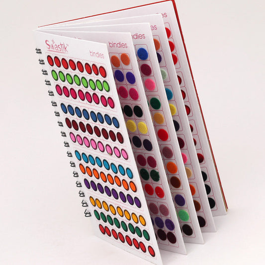 Assorted Color Velvet Bindi Book For Women & Girls- Total Pieces- 960 (BND216CMB) - Preyans.com