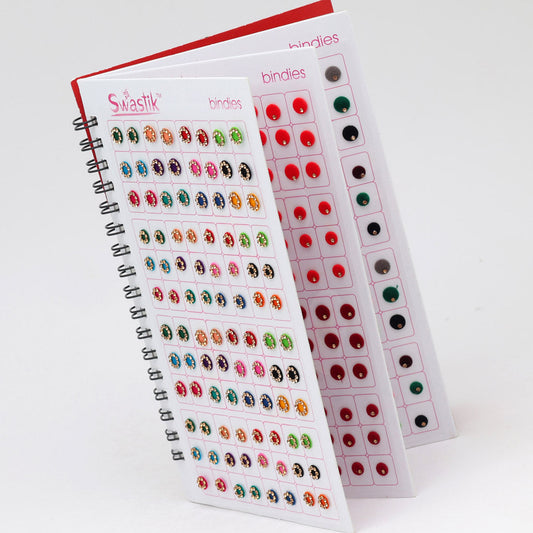 Assorted Color Velvet Bindi Book For Women & Girls- Total Pieces- 576 (BND229CMB) - preyans.com